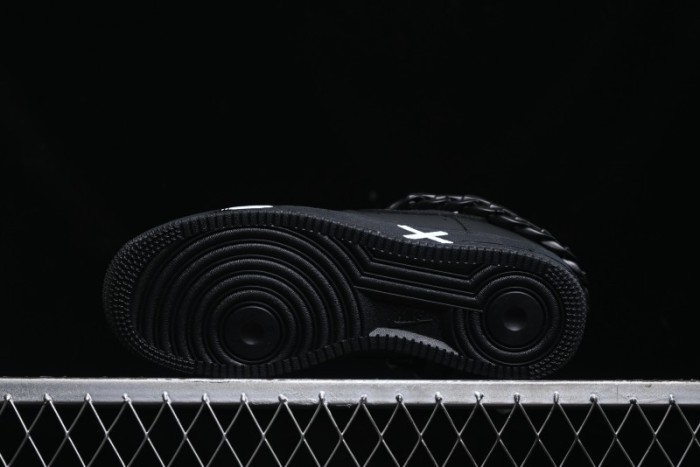 Nike Air Force 1 '07 Low Black Deconstructed Utility Casual Sneakers - CW2288-763