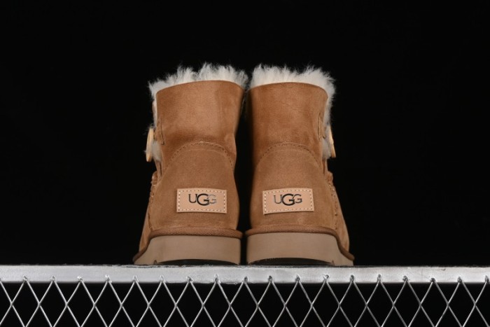 UGG Mini Bailey Button II Classic Short Boots with Wooden Button - 1016422