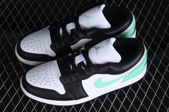 Nike Air Jordan 1 Low Retro Basketball Shoes in Mint Green and Black - 553558-131 1