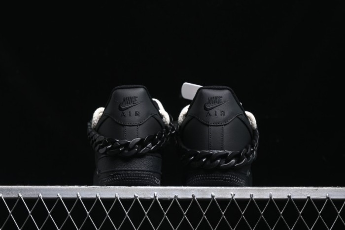 Nike Air Force 1 '07 Low Black Deconstructed Utility Casual Sneakers - CW2288-763