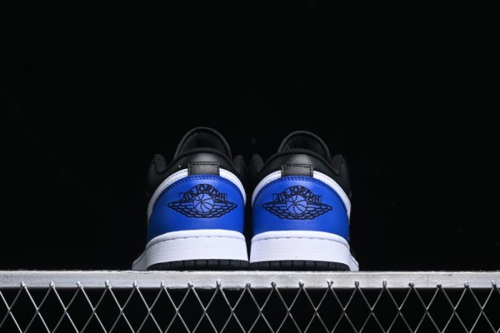 Nike Air Jordan 1 Low Retro Basketball Shoes Black Blue - 553558-042