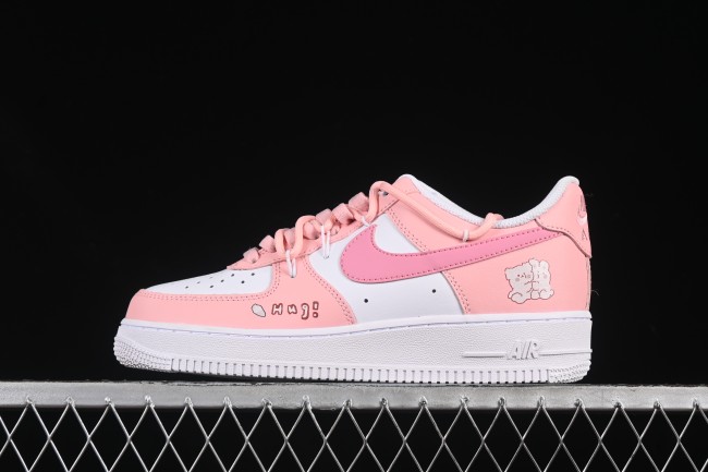 Nike Air Force 1'07 Low Pink Lover Casual Sneakers with Cartoon Patterns - YY2023-762