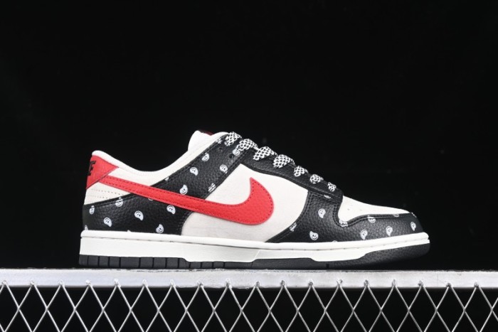 Nike SB Dunk Low Edison Chen Collaboration Graffiti Red Swoosh Anniversary Custom Low-Top Casual Skate Shoes - DJ2024-101