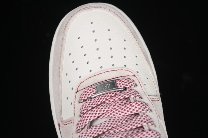 Nike Air Force 1 '07 Low Supreme Collaboration Year of the Snake Limited Edition Red Snake Swoosh Low-Top Casual Sneakers - HH7518-032