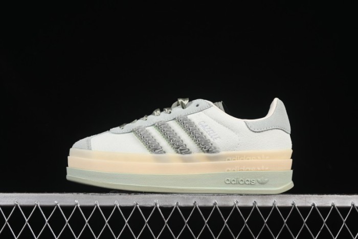 Adidas Originals Gazelle Bold JR8373 Collaboration Low-Top Sneakers with Thick Sole for Slip Resistance and Durability - JR8373