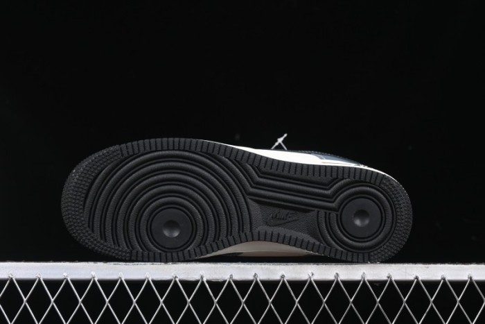 Nike Air Force 1 '07 Low Stussy Collaboration Bright Blue Black Swoosh Low-Top Casual Sneakers - XZ3328-198