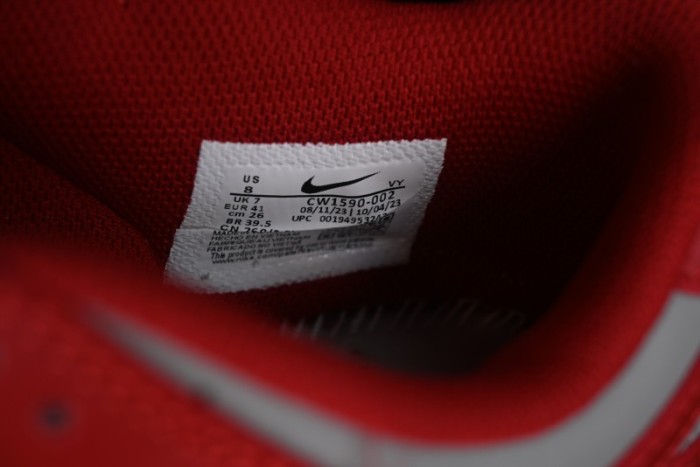 Nike SB Dunk Low Grey Red Colorway Low-Top Casual Skateboarding Shoes - CW1590-0002 1