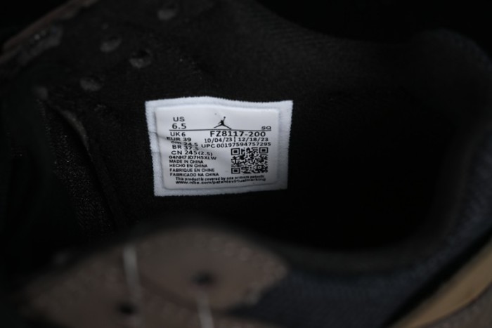 Nike Travis Scott x Jordan Cut The Check AJ1 Basketball Shoes with Velcro Design - FZ8117-200 1