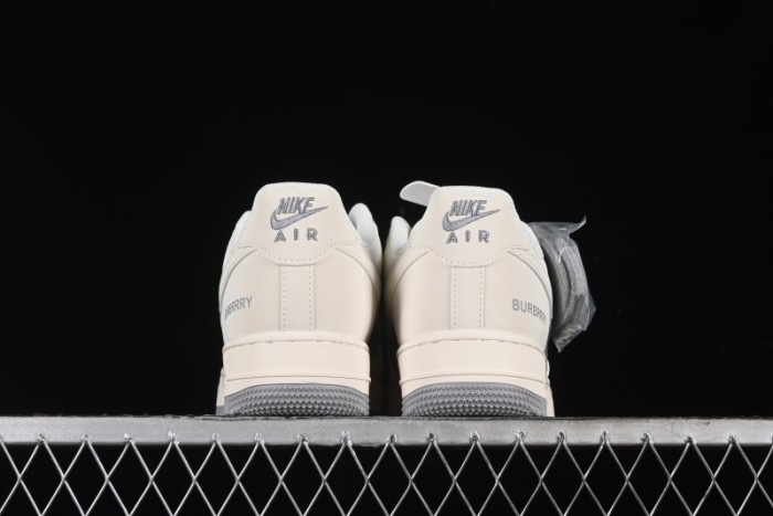 Nike Air Force 1 '07 Low Burberry Collaboration - Beige Grey Low-Top Casual Sneakers - BB8588-225