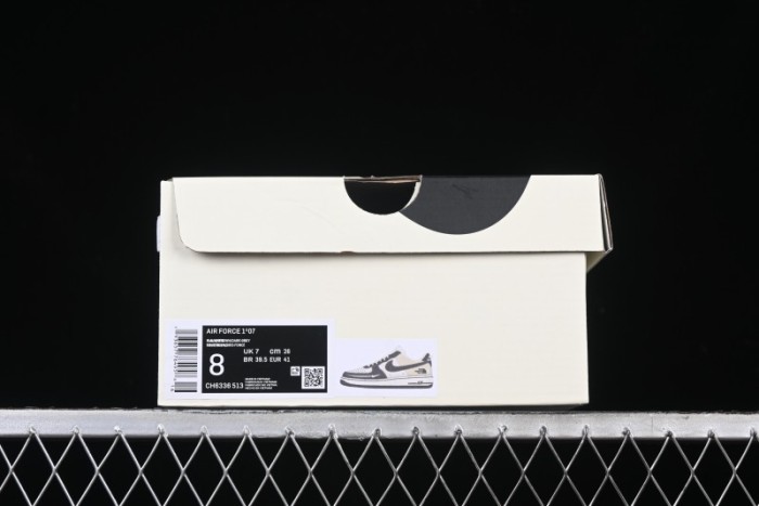 Nike Air Force 1 '07 Low The North Face Collaboration - Black Leather Low-Top Casual Sneakers - CH6336-513