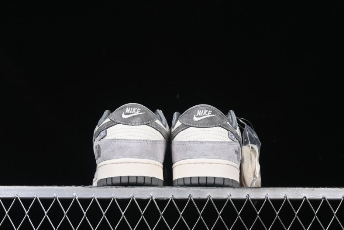 Nike SB Dunk Low The North Face Collaboration Double Swoosh Grey Pigskin Anniversary Edition Custom Low-Top Casual Skate Shoes - XX3168-009