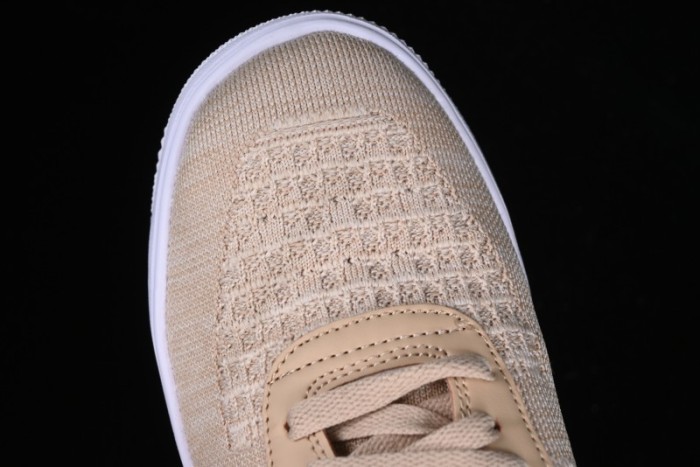 Nike Air Force 1 '07 Low 2.0 Khaki Flyknit Casual Sneakers - CI0051-200