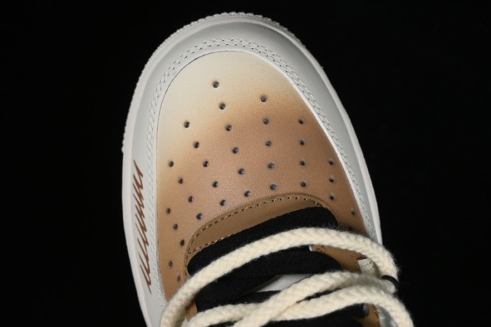 Nike Air Force 1 '07 Low Custom Cappuccino Anime-Themed Spray-Painted Casual Sneakers with Strap - ZH0316-019 1