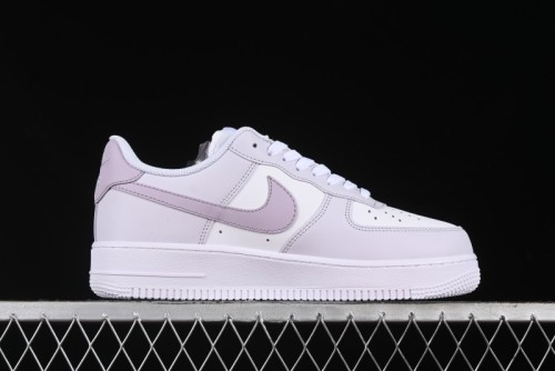 Nike Air Force 1 '07 Low Casual Sneakers with Anime-Inspired Light Gray Purple Spray Paint Design - DY8899-004