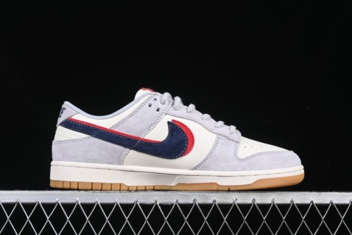 Nike SB Dunk Low UN Collaboration Anniversary Edition Custom Lifestyle Sneakers with Black Swoosh and Gum Sole - DM6868-032
