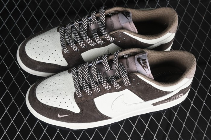 Nike SB Dunk Low The North Face Collaboration Black Brown Anniversary High-End Custom Low-Top Casual Skate Shoes - DJ2024-058