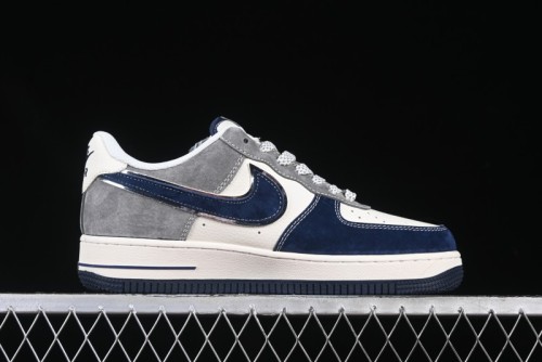 Nike Air Force 1 '07 Low The North Face Collaboration Beige Grey Navy Swoosh Casual Sneakers - XZ6188-975