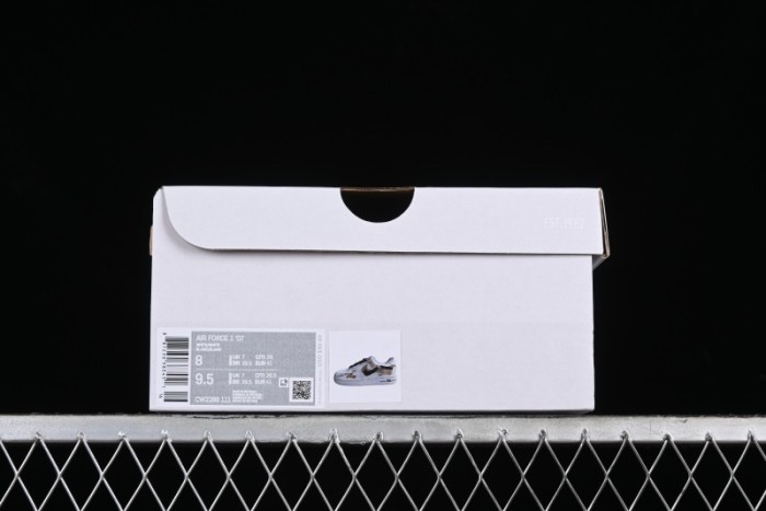 Nike Air Force 1 '07 Low Casual Sneakers with Anime-Inspired Hand-Painted Design, Broken Swoosh Shadow Effect, Brown/Black - CW2288-111