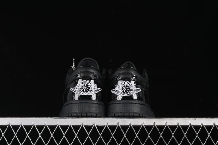 Nike Air Jordan 1 Low  Black Croc  Casual Sneakers - HJ7743-010