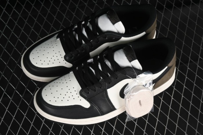Nike Air Jordan 1 Low AJ1 Retro Basketball Shoes with Mocha Suede Accents - CZ0790-102