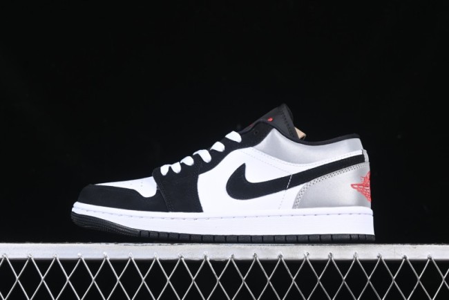 Nike Air Jordan 1 Low Retro Casual Sneakers with Black Swoosh - HF3148-106