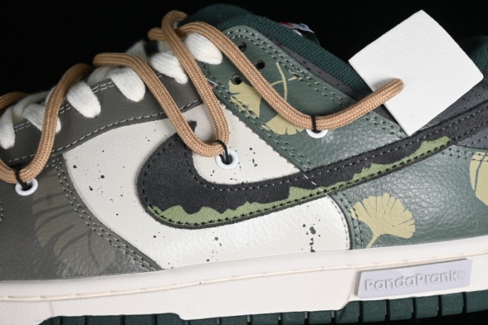 Nike Dunk Low Panda Prank Jungle Crossing - Green Wild Floating Abyss Beige Brown Green SB Lace-Up Low-Top Casual Skate Shoes - FD0350-133 1