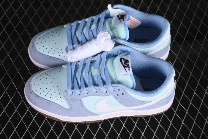 Nike Dunk Low Retro Casual Sneakers in Leather and Suede with Pre-Aged Coconut Milk Sole - IB6399-400