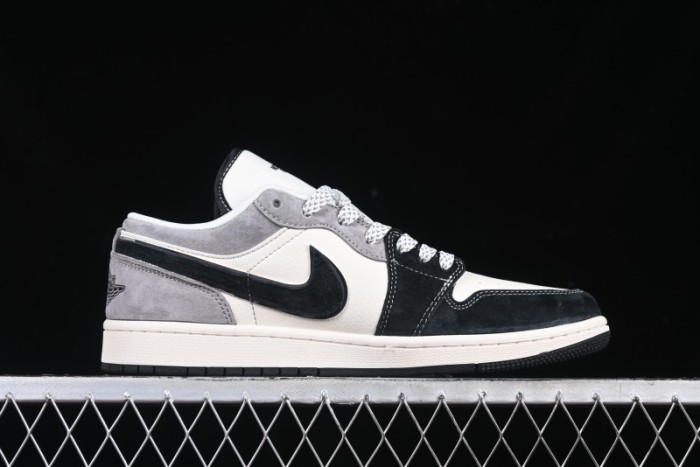 Nike Air Jordan 1 Low AJ1 The North Face Collaboration - Grey Black Toe Retro Basketball Shoes - XX3318-512