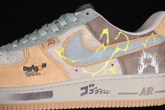 Nike Air Force 1'07 Low  Kakarot  Dragon Ball Z Custom Casual Sneakers for Autumn Winter - CD1212-666