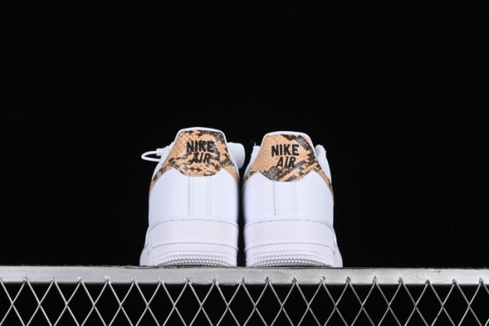 Nike Air Force 1 '07 Low Casual Sneakers with Full-Length Air Cushion - AO1635-100