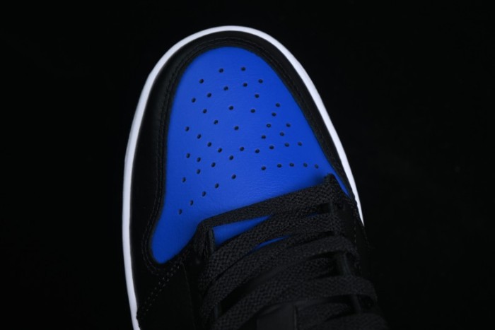 Nike Air Jordan 1 Low Retro Basketball Shoes Black Blue - 553558-042