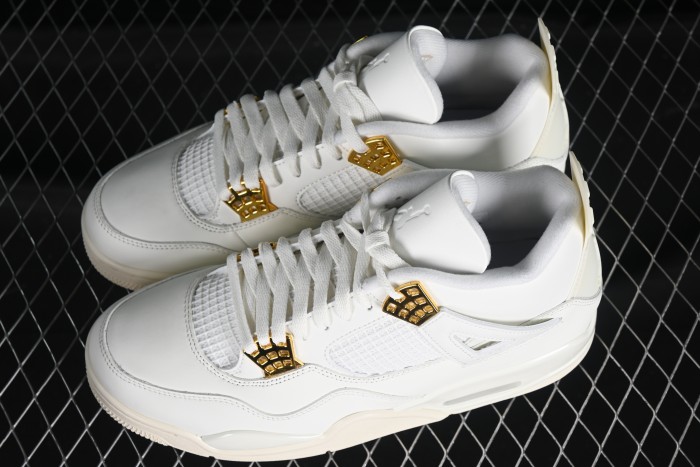 Nike Air Jordan 4 Retro Metallic Gold Basketball Shoes - AQ9129-170 1