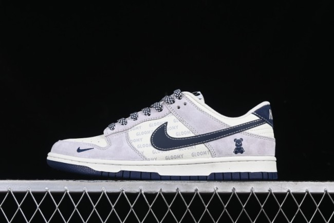 Nike SB Dunk Low Violent Bear Collaboration Deep Blue Pig 8th Anniversary High-End Custom Low-Top Casual Skate Shoes - DJ2024-104