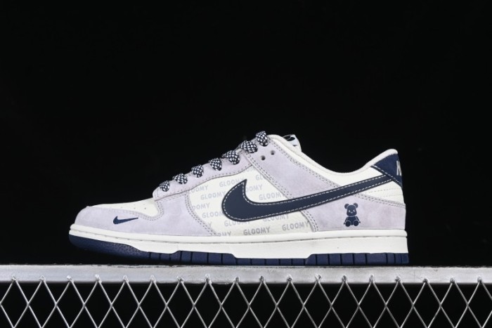 Nike SB Dunk Low Violent Bear Collaboration Deep Blue Pig 8th Anniversary High-End Custom Low-Top Casual Skate Shoes - DJ2024-104