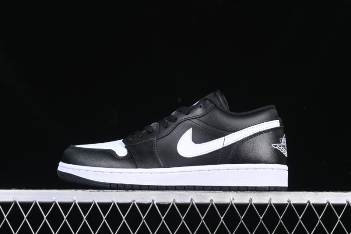 Nike Air Jordan 1 Low Retro Basketball Shoes in Black and White - 553558-043