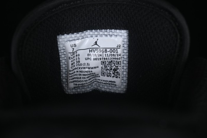 Nike Air Jordan 1 Low AJ1 Basketball Shoes in Black and White Canvas and Leather - HV5968-001