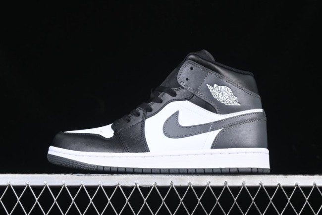 Nike Air Jordan 1 Mid AJ1 White Black Gray Culture Leisure Sneakers - DQ8426-001