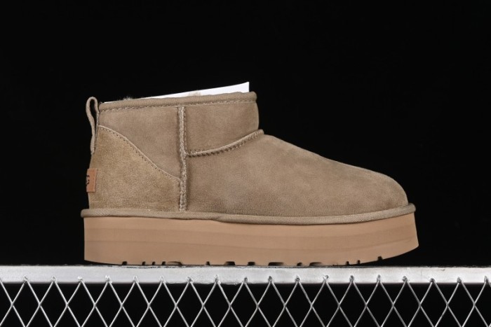 UGG Classic Ultra Mini Platform 3CM Wool Short Boots with TREADLITE Technology - 1135092