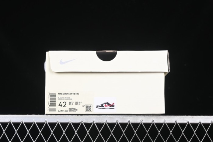 Nike SB Dunk Low Edison Chen Collaboration Graffiti Red Swoosh Anniversary Custom Low-Top Casual Skate Shoes - DJ2024-101