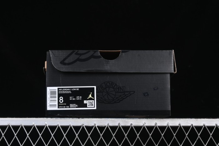 Nike Air Jordan 1 Low Retro Casual Sneakers with Black Swoosh - HF3148-106