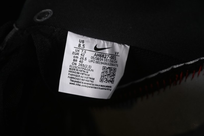 Nike Air Force 1 '07 Low Patent Leather All Black Casual Sneakers - AH6827-001