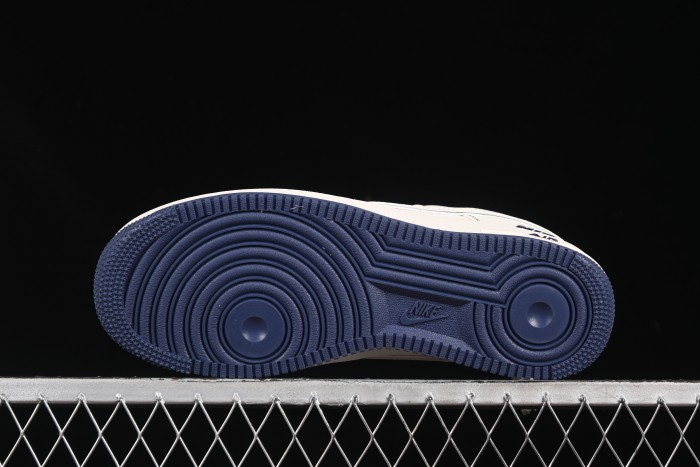 Nike Air Force 1'07 Low Collaboration Sneakers with Navy Blue Accents - HH7518-073