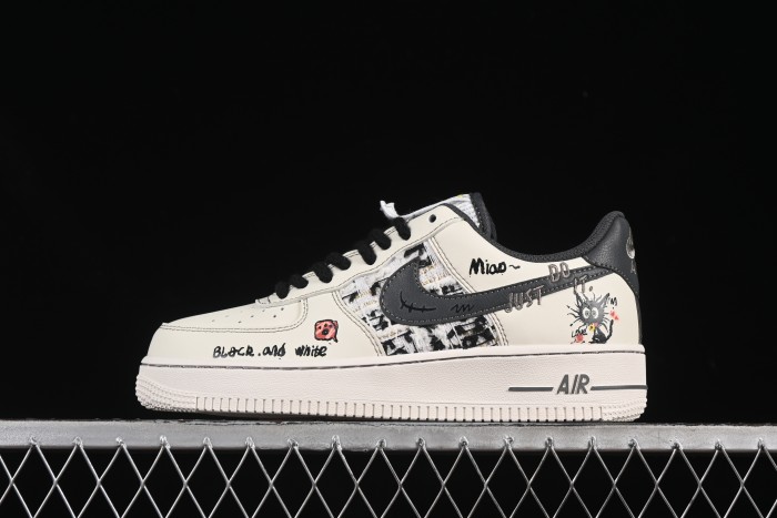 Nike Air Force 1'07 Low Little Black Cat Casual Sneakers - FJ7740-710