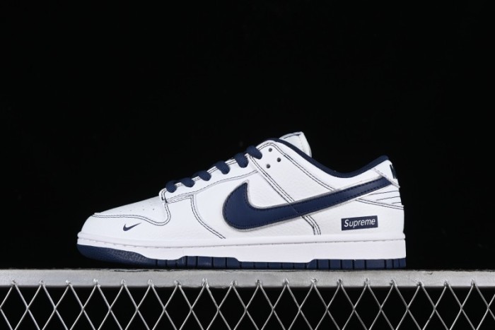 Nike Supreme x SB Dunk Low Collaboration - Navy Blue Anniversary High-End Custom Low-Top Casual Skate Shoes - DY1503-005 1