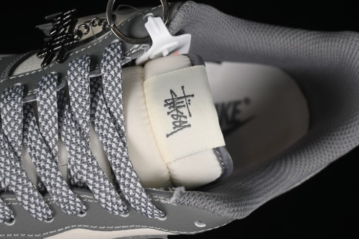 Nike Air Force 1 '07 Low Stussy Collaboration - Premium Gray Low-Top Casual Sneakers - BB5353-512