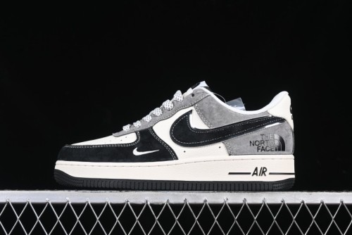 Nike Air Force 1'07 Low The North Face Collaboration Black Beige Grey Casual Sneakers - XZ6188-976