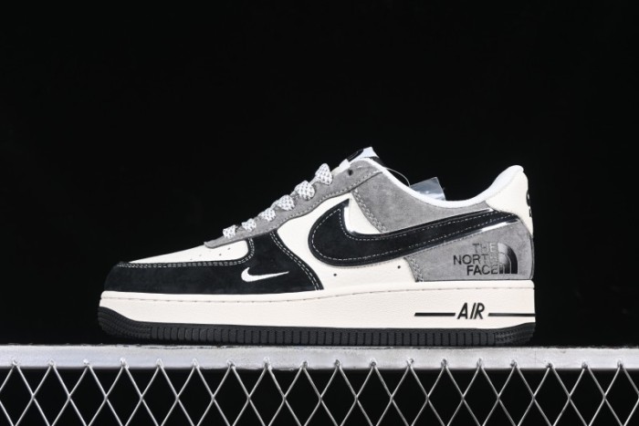 Nike Air Force 1'07 Low The North Face Collaboration Black Beige Grey Casual Sneakers - XZ6188-976