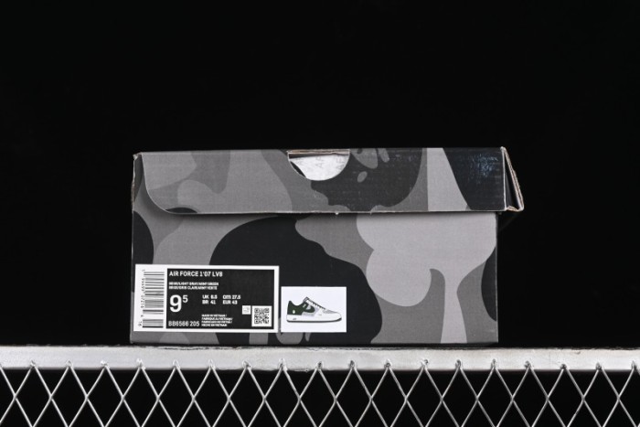 Nike Air Force 1 '07 Low Bape Collaboration - Dark Green Grey Low Top Casual Sneakers BB6566-205