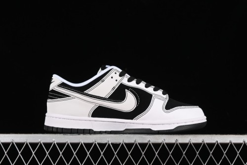 Nike SB Dunk Low Supreme Collaboration - Reverse Black White Swoosh Anniversary Custom Low-Top Casual Sneakers - FC1688-144 1