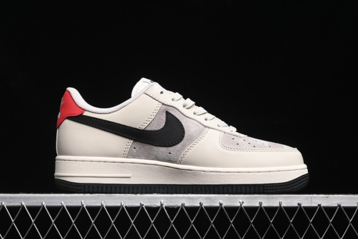 Nike Air Force 1 '07 Low The North Face Collaboration - Beige Black Red Sole Low-Top Casual Sneakers - XZ6188-309